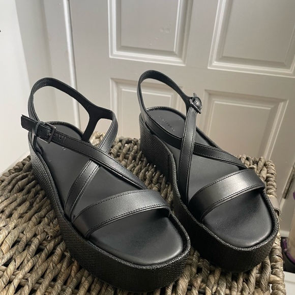 🆕 Size 11 Sanctuary Black Platform Sandals with Chunky Sole - Picture 2 of 6